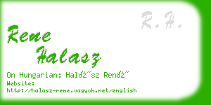 rene halasz business card